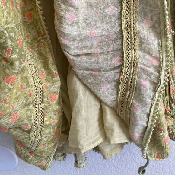 HEMANT AND NANDITA Mira Mini Dress in Green Size XS - Picture 5 of 8